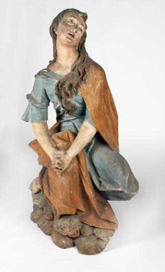 Joseph Anton Pfaffinger, Heilige Maria Magdalena, um 1720/1730, Holz, gefasst, H: 140 cm, Belve…