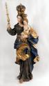 Unbekannter Künstler, Madonna mit Kind, um 1675/1700, Ahornholz, farbig gefasst, H: 166 cm, Bel ...