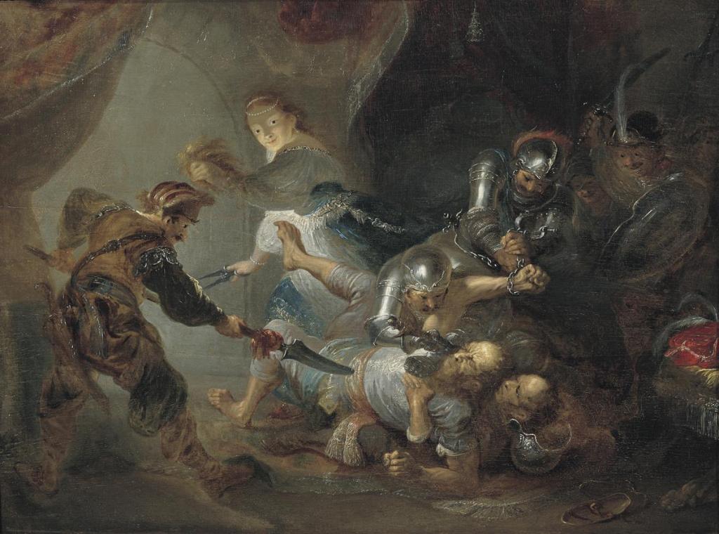 Franz Anton Maulbertsch, Die Blendung des Samson, 1787/1790, Öl auf Holz, 41 x 55 cm, Belvedere ...