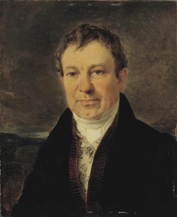 Peter Fendi, Der Schriftsteller August Rockert, 1829, Öl auf Holz, 23,2 x 19 cm, Belvedere, Wie…