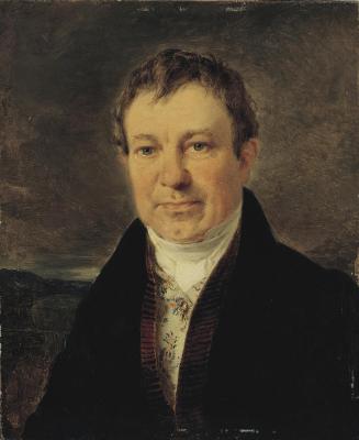 Peter Fendi, Der Schriftsteller August Rockert, 1829, Öl auf Holz, 23,2 x 19 cm, Belvedere, Wie…