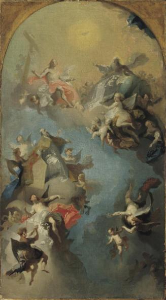 Franz Anton Maulbertsch, Die Aufnahme des heiligen Augustinus in den Himmel (Entwurf für den ve…
