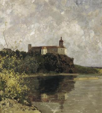 Adolf Gustav Ditscheiner, Schloss Persenbeug, 1897, Öl auf Leinwand, 52 x 46,5 cm, Belvedere, W…