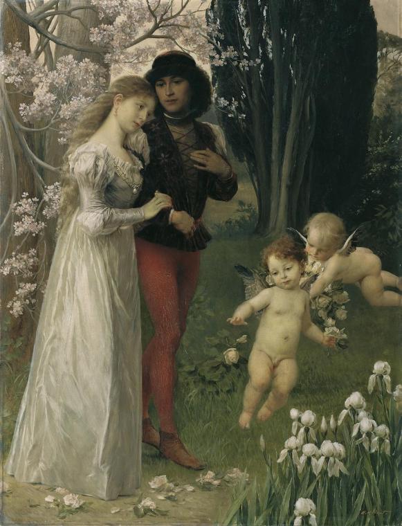 Ernst Klimt, Francesca da Rimini und Paolo, um 1890, Öl auf Leinwand, 125 x 95 cm, Belvedere, W…
