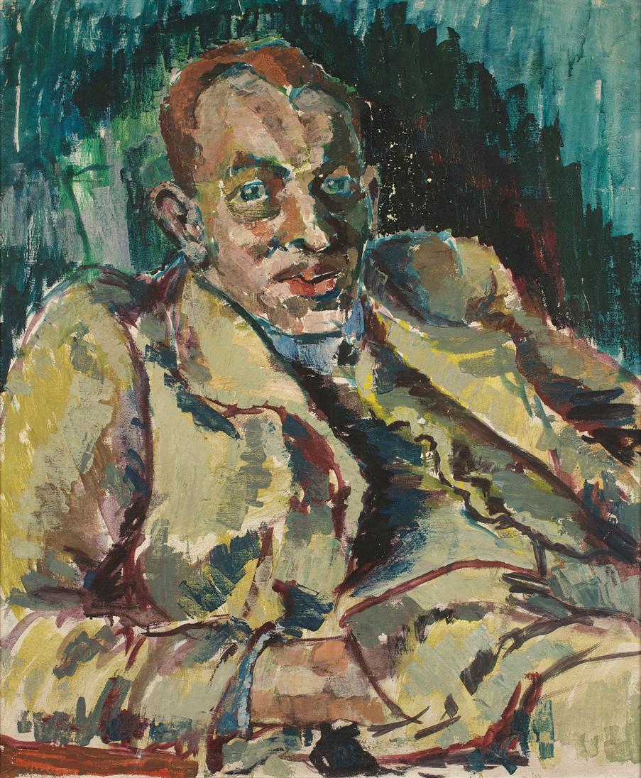 Trude Waehner, Porträt Dr. Fritz Strobl, Leinwand, 73,5 x 61 cm, Belvedere, Wien, Inv.-Nr. Lg 1…