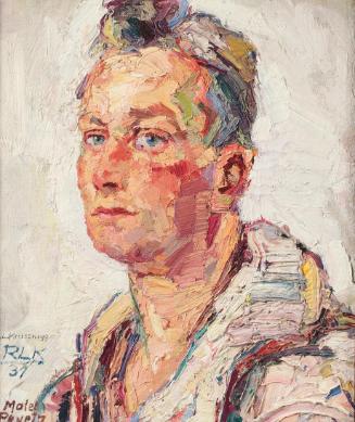 Reinhold Ludwig Krassnigg, Porträt des Malers Georg Pevetz, 1931, Öl auf Leinwand, 51 x 43 cm, …