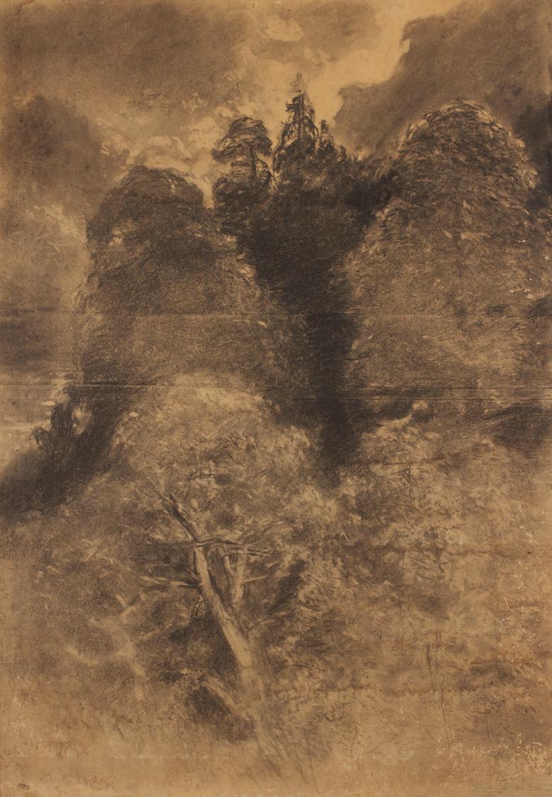 August Schaeffer von Wienwald, Baumstudie, um 1910, Papier auf Leinwand, 119 × 84 cm, Belvedere…