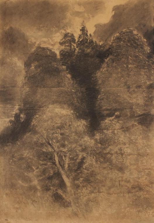 August Schaeffer von Wienwald, Baumstudie, um 1910, Papier auf Leinwand, 119 × 84 cm, Belvedere…