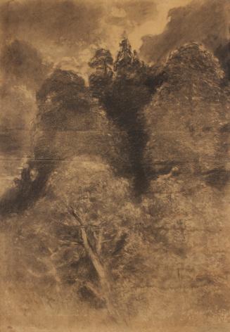 August Schaeffer von Wienwald, Baumstudie, um 1910, Papier auf Leinwand, 119 × 84 cm, Belvedere…