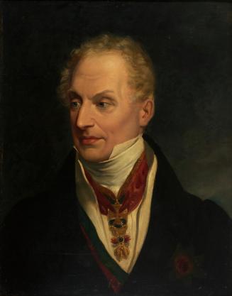 Unbekannter Künstler, Staatskanzler Metternich, um 1815, Öl auf Papier auf Leinwand, 63 × 50 cm…
