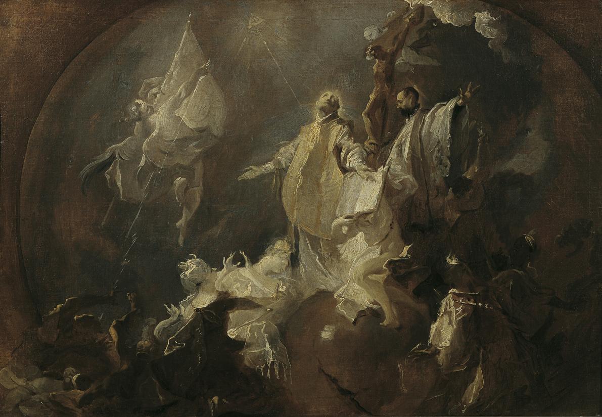 Franz Anton Maulbertsch, Allegorie auf die Weltmission des Jesuitenordens (Entwurf für ein verl…