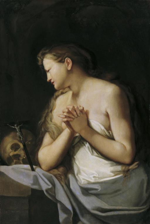 Franz Carl Remp, Die büßende heilige Maria Magdalena, um 1710, Öl auf Leinwand, 100 x 68 cm, Be ...