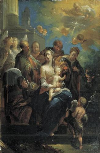 Unbekannter Künstler, Die Sippe Christi, um 1650, Öl auf Eichenholz, 34,5 x 23,5 cm, Belvedere,…