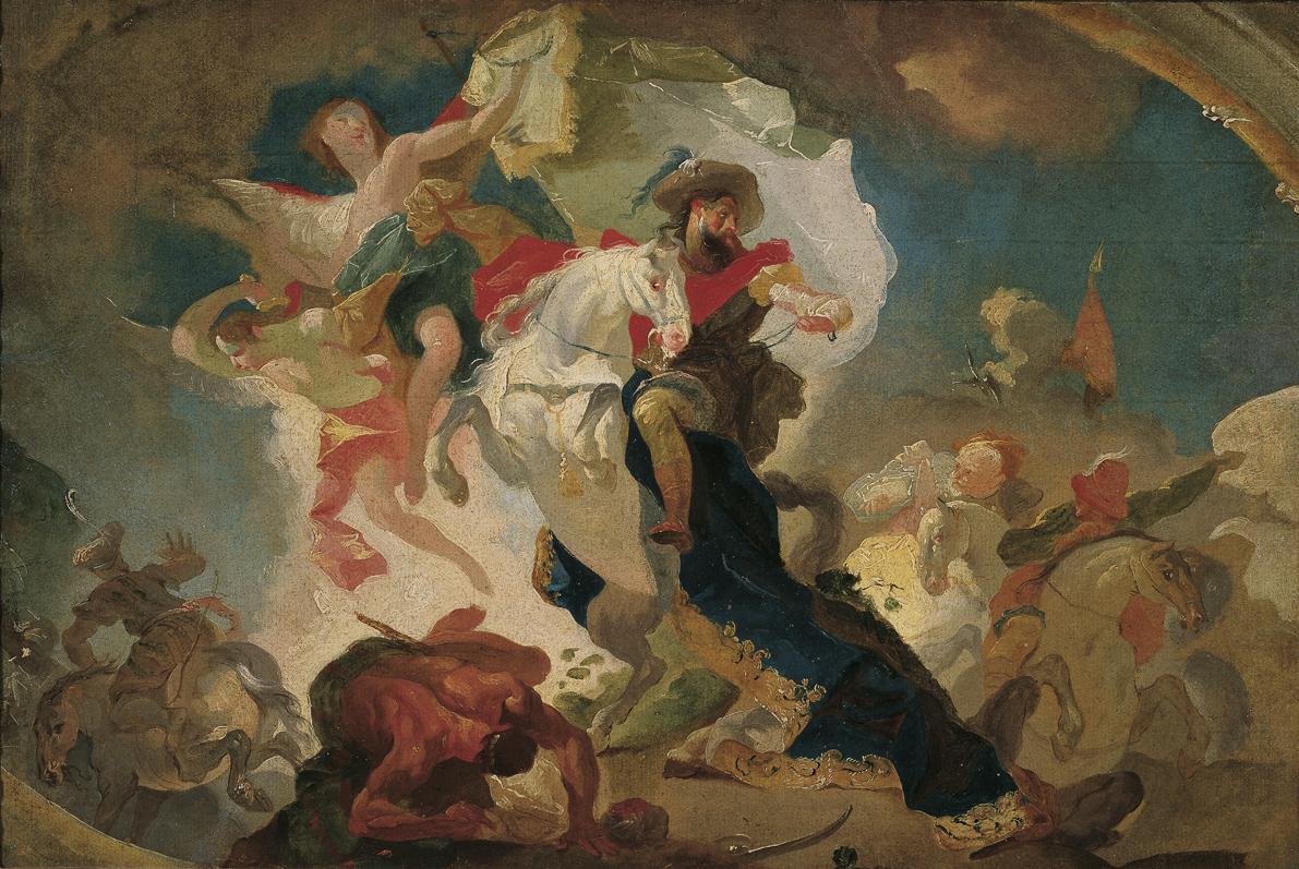 Joseph Winterhalder d. J., Sieg des heiligen Jakob von Compostela über die Sarazenen in der Sch…