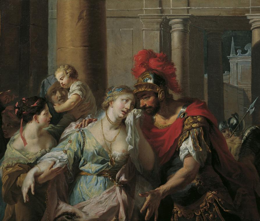 Anton Kern, Hektors Abschied von Andromache, Öl auf Leinwand, 119 x 136 cm, Belvedere, Wien, In…