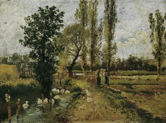 Theodor von Hörmann, Bachlandschaft, um 1885, Öl auf Holz, 19,5 x 26 cm, Belvedere, Wien, Inv.-…