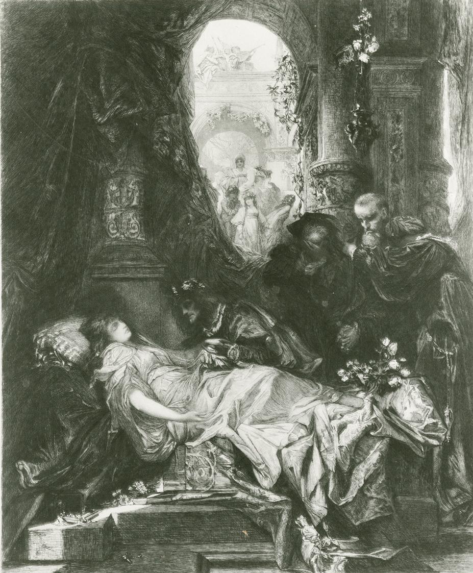 Hans Makart, Die scheintote Julia Capulet, 1869, Öl auf Papier und Leinwand, 196 x 166 cm, Belv…