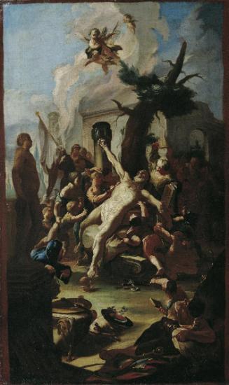 Paul Troger, Die Marter des heiligen Cassian, um 1751/1753, Öl auf Leinwand, 75 x 45 cm, Belved…