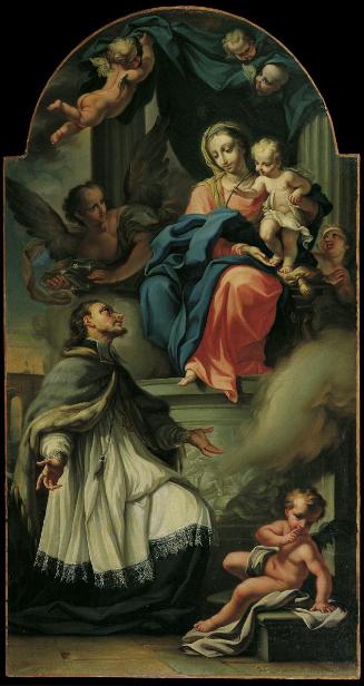 Christoph Unterberger, Der heilige Johannes von Nepomuk empfängt von Maria den Sternenkranz, 17…
