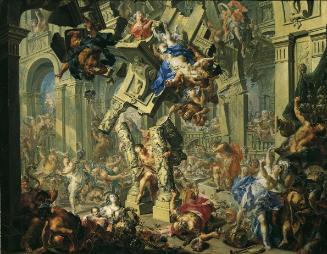 Johann Georg Platzer, Samsons Rache, um 1730/1740, Öl auf Kupfer, 76 x 95 cm, Belvedere, Wien, …