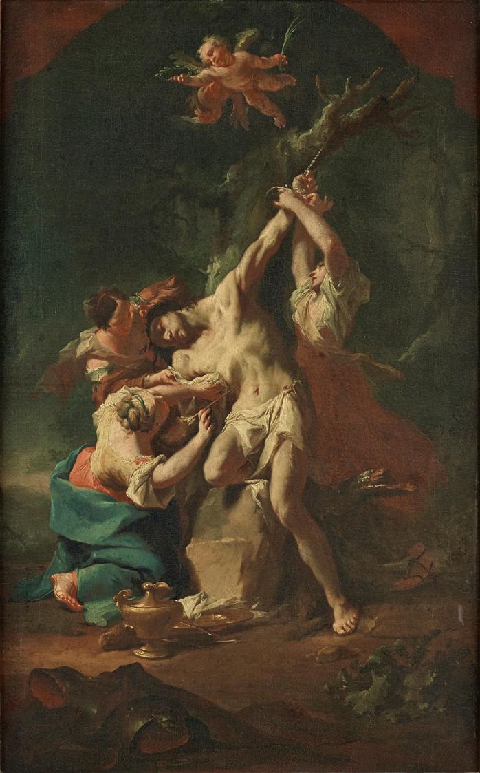 Paul Troger, Der heilige Sebastian und die Frauen, um 1746, Öl auf Leinwand, 60 x 37 cm, Belved…