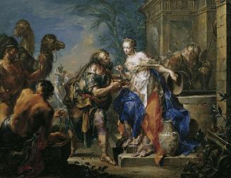 Johann Georg Platzer, Rebekka am Brunnen, um 1735, Öl auf Kupfer, 37,5 x 49,5 cm, Belvedere, Wi…