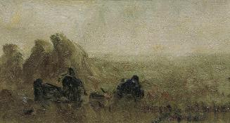 Theodor von Hörmann, Dämmerung, um 1890, Öl auf Leinwand, 7,2 x 13,4 cm, Belvedere, Wien, Inv.-…