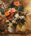 Eugène Delacroix, Blumenstillleben, um 1834, Öl auf Leinwand, 74 x 92,8 cm, Belvedere, Wien, In ...