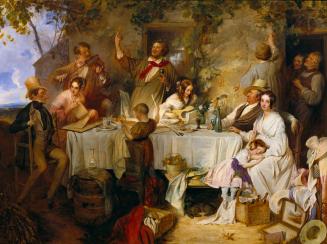 Josef Danhauser, Wein, Weib und Gesang, 1839, Öl auf Leinwand, 143 x 190 cm, Belvedere, Wien, I…