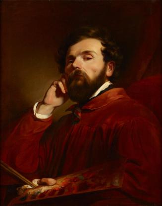 Friedrich von Amerling, Selbstporträt mit Palette und aufgestütztem Arm, nach 1846, Öl auf Lein…