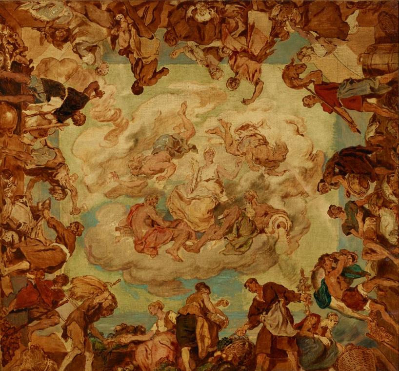 Hans Canon, Die Fruchtbarkeit, umgeben von den vier Elementen, 1875/1880, Öl auf Leinwand, 85 x…