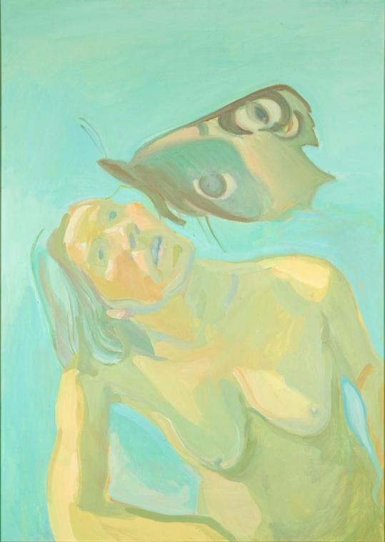 Maria Lassnig, Schmetterling, 1975, Öl auf Leinwand, 127 x 91 cm, Artothek des Bundes, Dauerlei ...