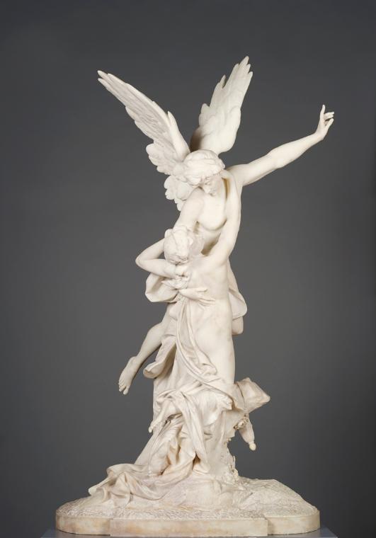 Theodor Friedl, Amor und Psyche, um 1890, Marmor, 200 × 110 × 72 cm, Belvedere, Wien, Inv.-Nr. …