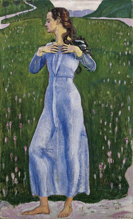 Ferdinand Hodler, Ergriffenheit, 1900, Öl auf Leinwand, 115 x 70,5 cm, Belvedere, Wien, Inv.-Nr…