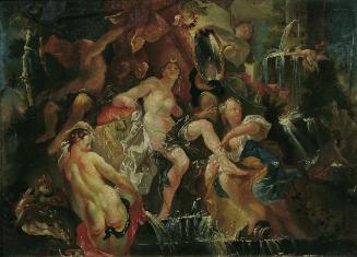 Joseph Winterhalder d. J., Das Bad der Diana, um 1759, Öl auf Papier, 33 x 44 cm, Belvedere, Wi…