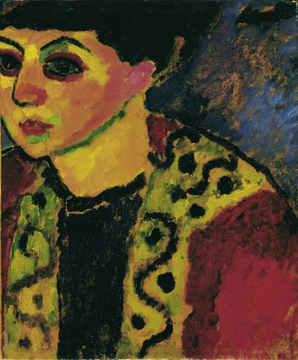 Alexej von Jawlensky, Dame vor blauem Grund, 1908, Öl auf Malkarton, 54 x 45 cm, Belvedere, Wie…