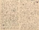 Gustav Klimt, Brief von Gustav Klimt an Emilie Flöge, 18.11.1895, Schwarze Tusche auf Papier, 2 ...