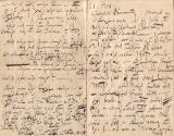 Gustav Klimt, Brief von Gustav Klimt an Emilie Flöge, 20.8.1896, Feder in schwarzer Tusche auf  ...