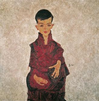Egon Schiele, Rainerbub (Bildnis Herbert Rainer im Alter von etwa sechs Jahren), 1910, Öl auf L…