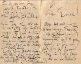 Gustav Klimt, Brief von Gustav Klimt an Emilie Flöge, um 1899, Feder in schwarzer Tusche auf Pa…