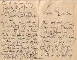 Gustav Klimt, Brief von Gustav Klimt an Emilie Flöge, um 1899, Feder in schwarzer Tusche auf Pa ...