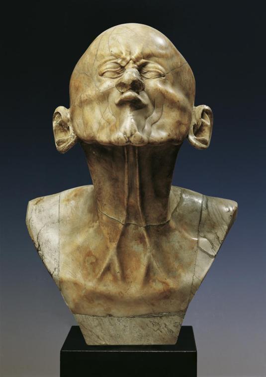 Franz Xaver Messerschmidt, Zweiter Schnabelkopf ("Charakterkopf" Nr. 6), 1777/1781, Braun gefle ...