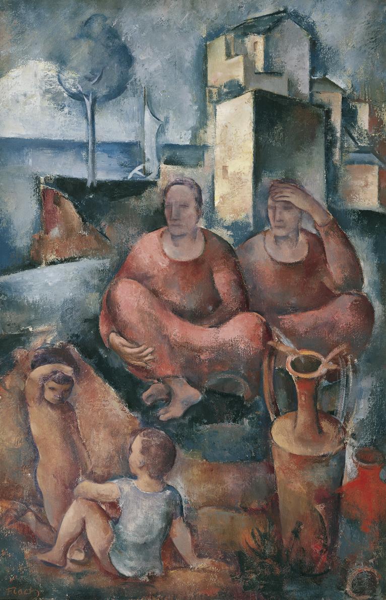 Joseph Floch, Frauen und Kinder am Strand, um 1923, Öl auf Leinwand, 129,5 x 84,5 cm, Belvedere…