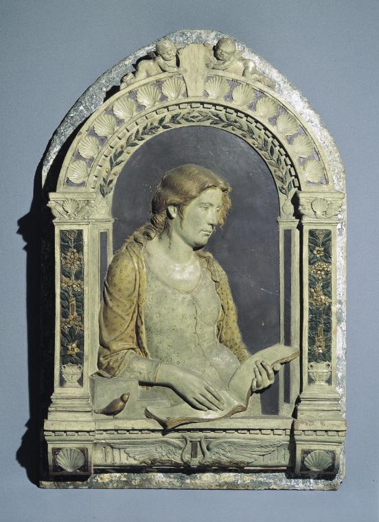 Adolf von Hildebrand, Elisabeth Freifrau von Herzogenberg, 1885-1886, Terrakotta, polychromiert…