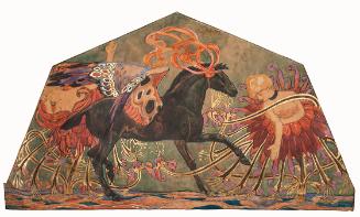 Josef Mehoffer, Pegasus und die Musen, 1904, Mischtechnik auf Papier auf Leinen, 109 x 194,5 cm…