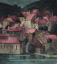 Maximilian Reinitz, Rote Dächer, 1927, Öl auf Leinwand, 61 x 54,5 cm, Belvedere, Wien, Inv.-Nr.…