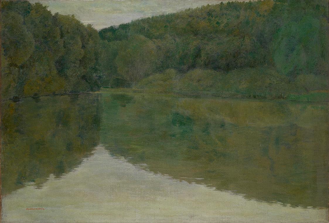 Friedrich König, Der stille Teich, um 1910, Öl auf Leinwand, 68 x 100 cm, Belvedere, Wien, Inv.…