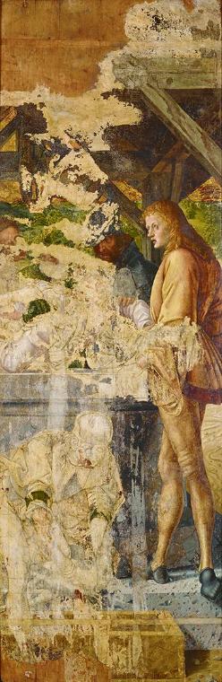 Michael Pacher, Josef wird in den Brunnen geworfen, vor 1497/1498, Malerei auf Zirbenholz, 261 …