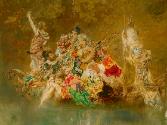 Anton Romako, Lustige Gesellschaft in einer Gondel, um 1873/1876, Öl auf Holz, 33,5 x 56,5 cm, …