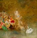 Anton Romako, Lustige Gesellschaft in einer Gondel, um 1873/1876, Öl auf Holz, 33,5 x 56,5 cm, …